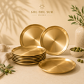 Sol de Mesa/  6U Platos Dorados Premium