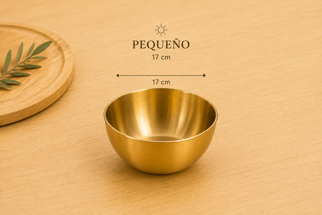 ALBA DORADA / Juego de 3 Bowls Dorados PREMIUM